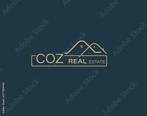 COZ Real Estate and Consultants Logo Design Vectors images. Luxury Real Estate Logo Design