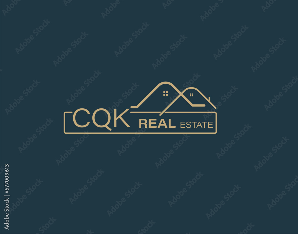 CQK Real Estate and Consultants Logo Design Vectors images. Luxury Real Estate Logo Design