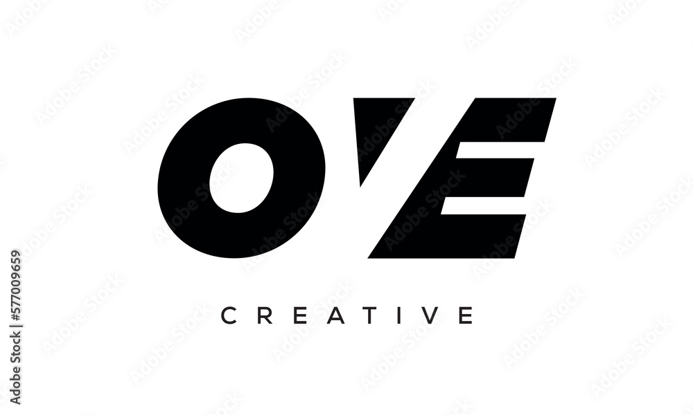 OVE letters negative space logo design. creative typography monogram vector OVE letters negative space logo design. creative typography monogram vector