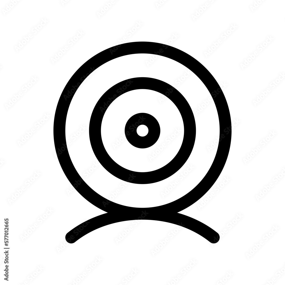 Editable vector webcam desktop camera icon. Black, line style, transparent white background. Part of a big icon set family. Perfect for web and app interfaces, presentations, infographics, etc Editable vector webcam desktop camera icon. Black, line style, transparent white background. Part of a big icon set family. Perfect for web and app interfaces, presentations, infographics, etc