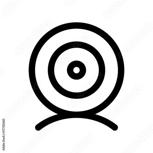 Editable vector webcam desktop camera icon. Black, line style, transparent white background. Part of a big icon set family. Perfect for web and app interfaces, presentations, infographics, etc