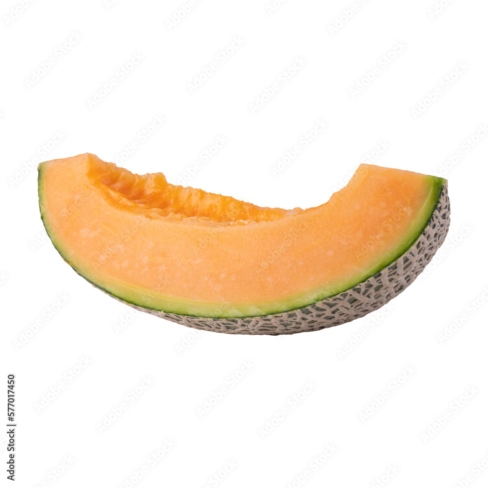 cantaloupe melon isolated on a transparent background