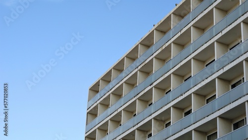 facade with balconies of building against the sky © Esteve