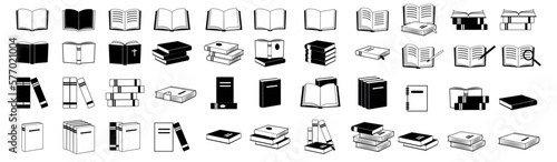 Book icon vector. open book icon set