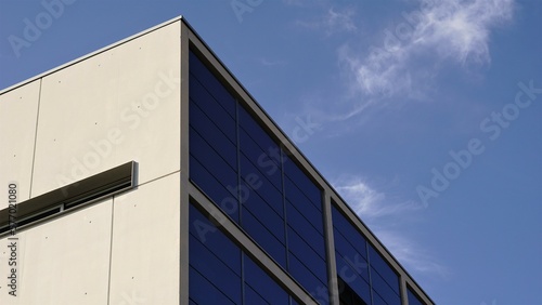 corner of modern building facade against the sky