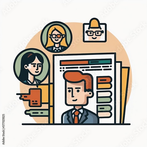 A cartoon style icon for human resource