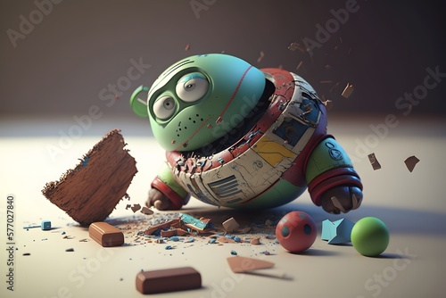 broken toy created using AI Generative Technology