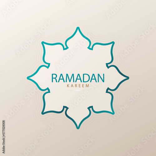 flat and unique Ramadan Kareem design 