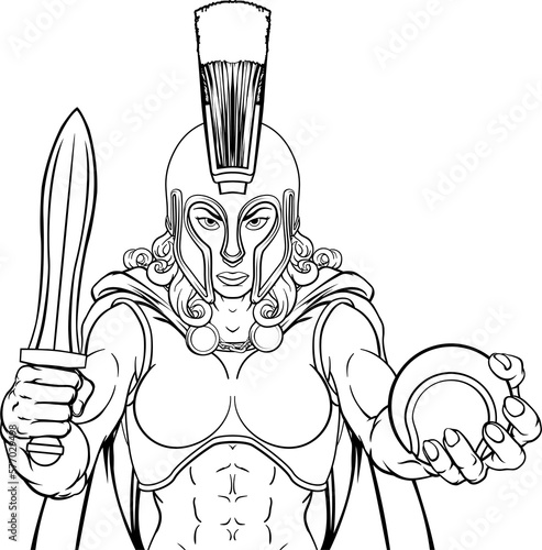 Wallpaper Mural Spartan Trojan Gladiator Tennis Warrior Woman Torontodigital.ca
