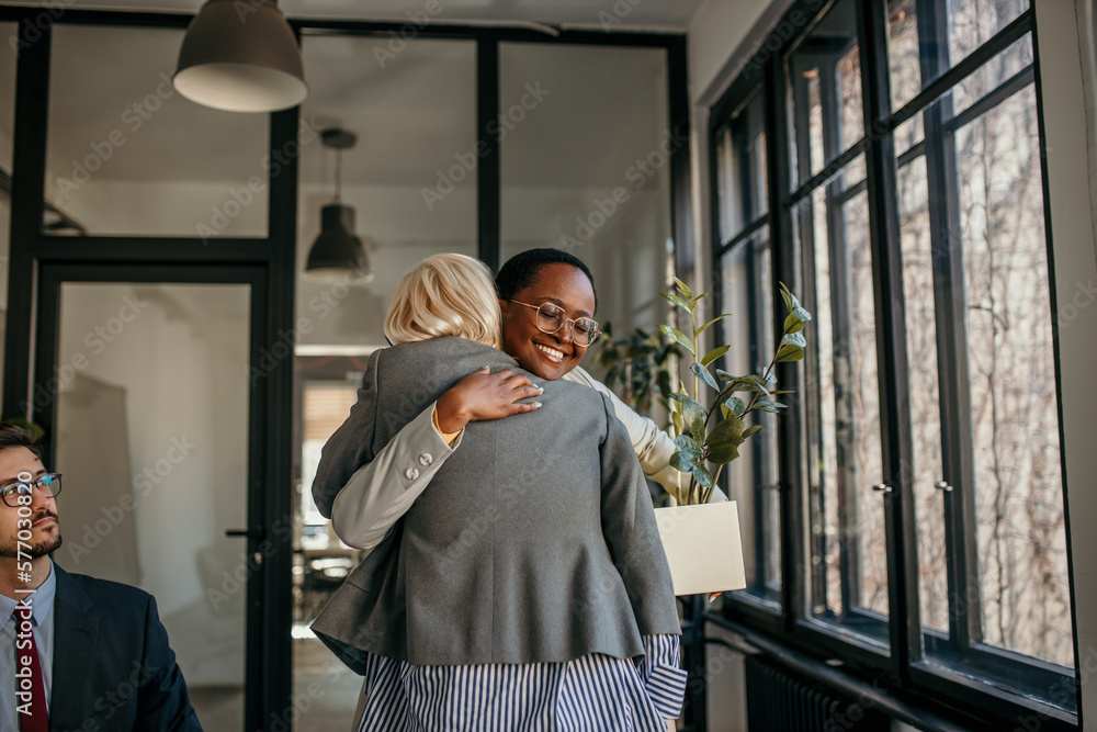 Handshake, partnership, and congratulations after hiring a new employee ...