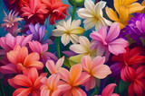 Vibrant and Luminous: A Bouquet of Tropical Blossoms in Sharp Focus