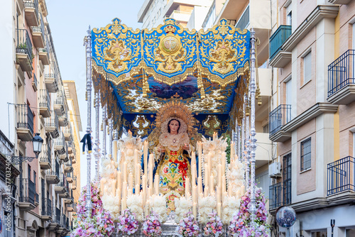 Εκτύπωση καμβά Holy week passage of Holy Mary of the Rosary in her Sorrowful Mysteries, Maria S