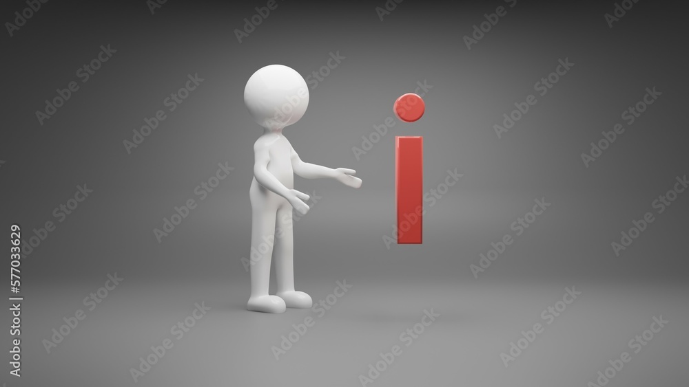 3d person with letter 3d person with letter