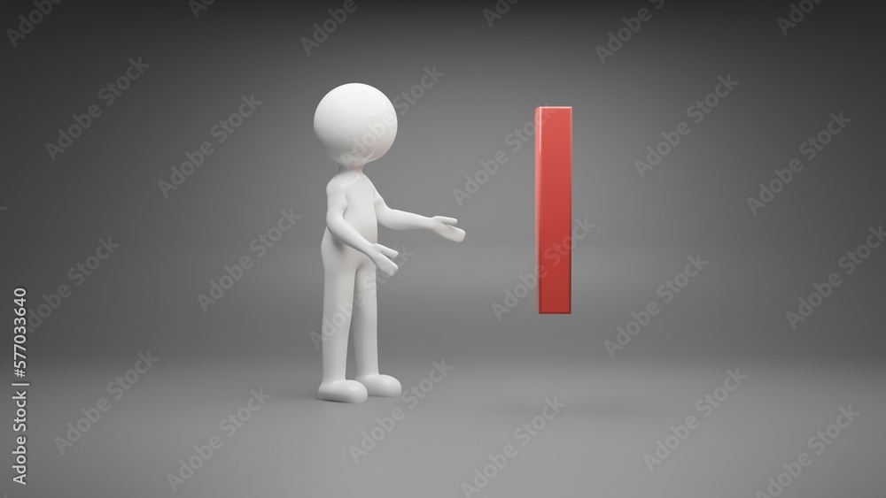 3d person with letter 3d person with letter