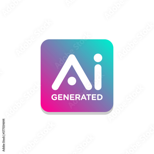 Vector icon for Artificial intelligence generated content