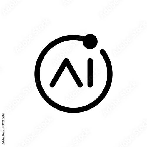 Vector icon for Artificial intelligence generated content