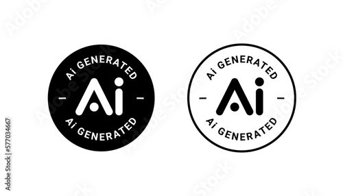 Vector icon for Artificial intelligence generated content