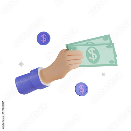 3d icon Cash Pay
