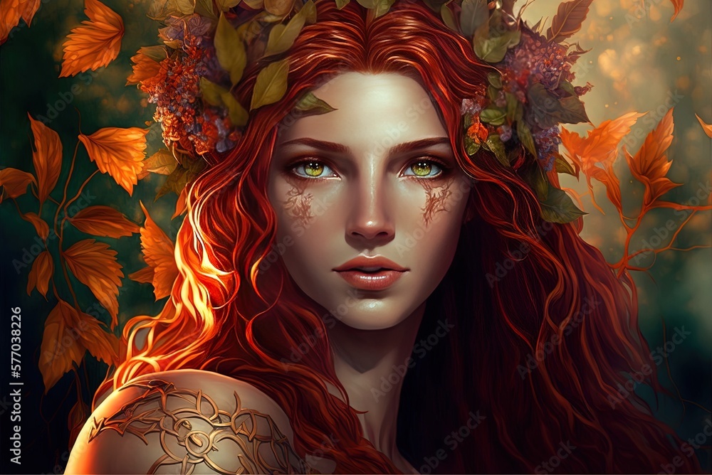 She is a deity, Persephone. ancient Greek mythology. the offspring of