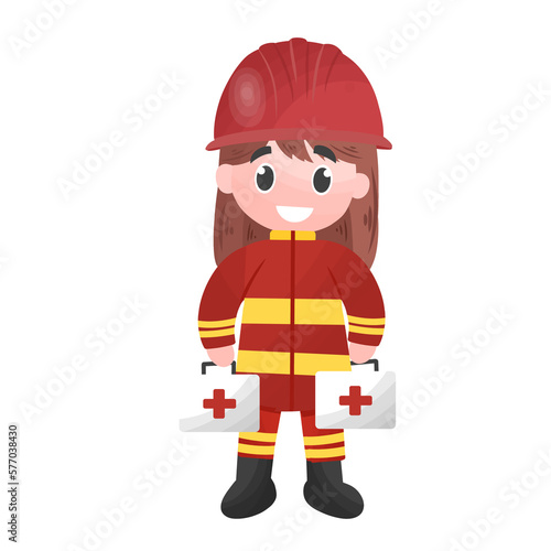 Firefighter illustration of cartoon