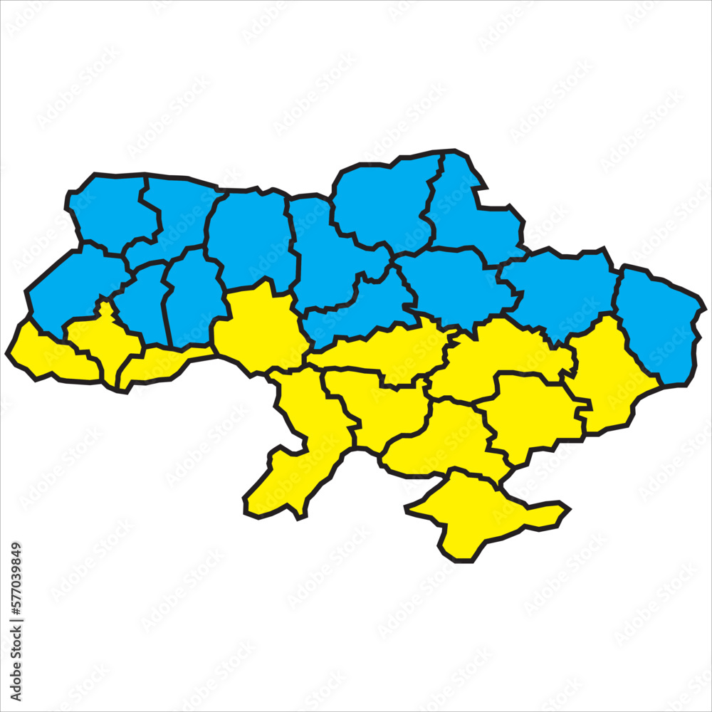 Fototapeta premium Ukraine map icon vector illustration symbol