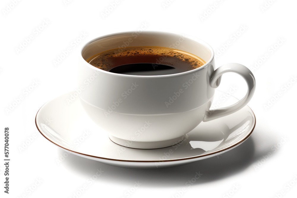 Delicious Fresh Cup of Coffee- Isolated on White Background Generative AI Delicious Fresh Cup of Coffee- Isolated on White Background Generative AI