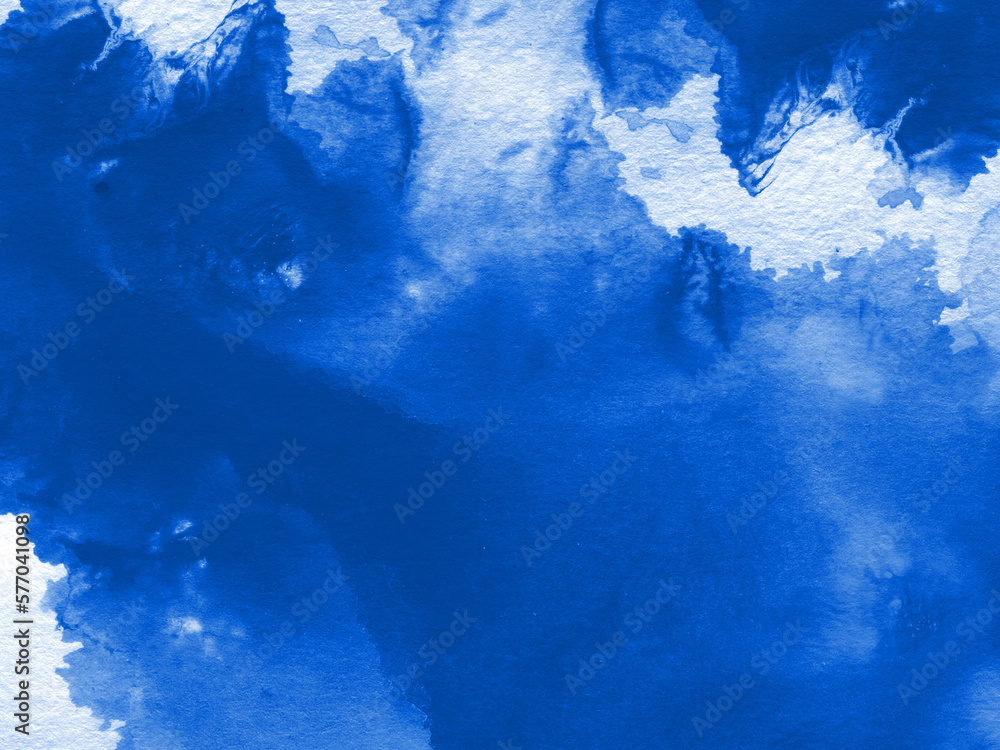 Blue watercolor texture background and colorful paint splash background	
