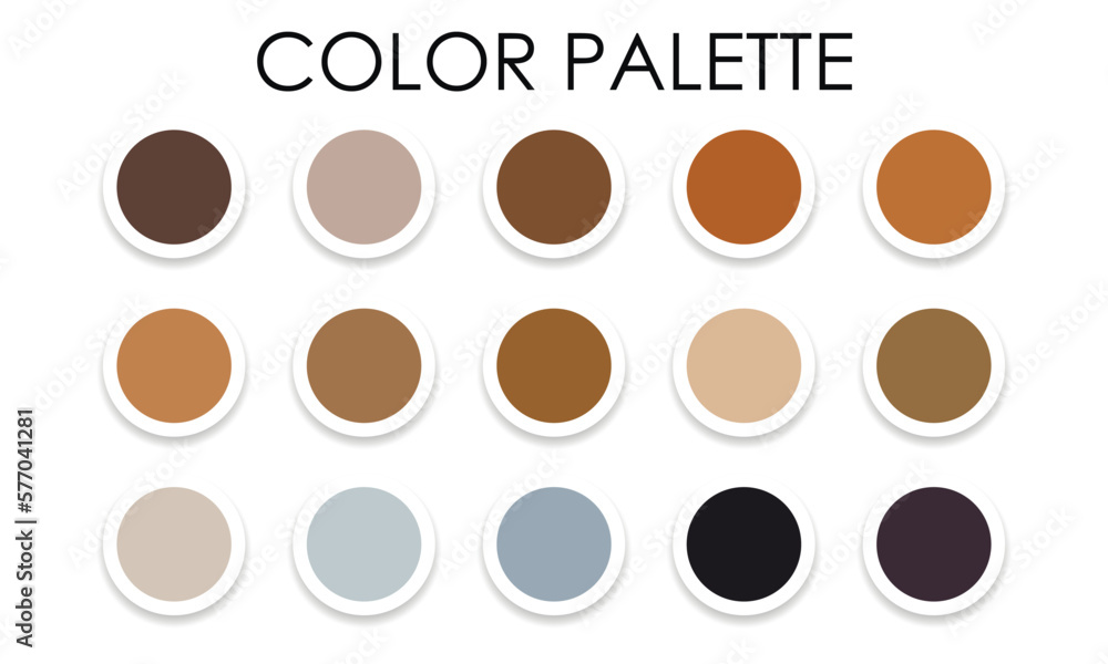 Pastel color palette 2023. Vector illustration