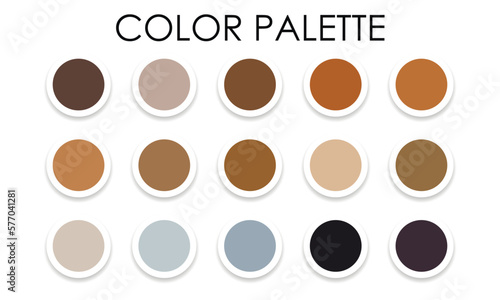 Obraz na płótnie Pastel color palette 2023. Vector illustration w salonie