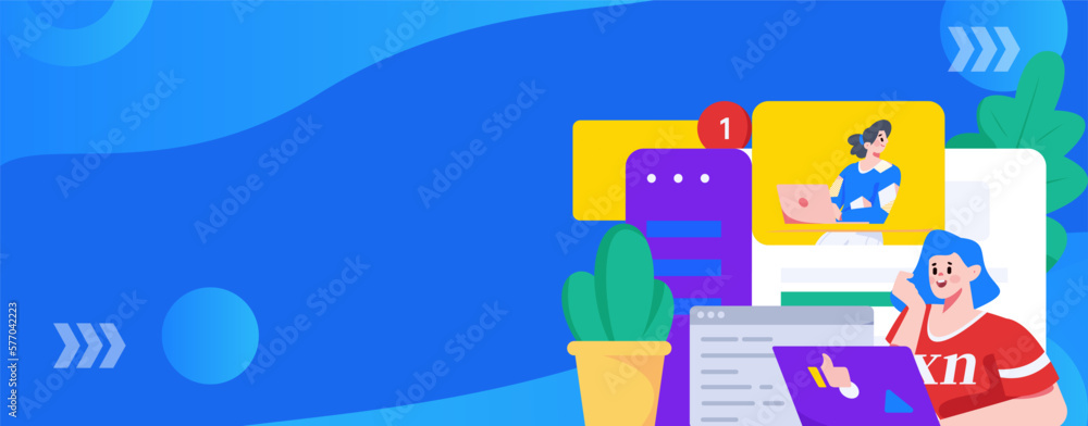 Fototapeta premium Business People Flat Vector Concept Operation Hand Drawn Illustration 