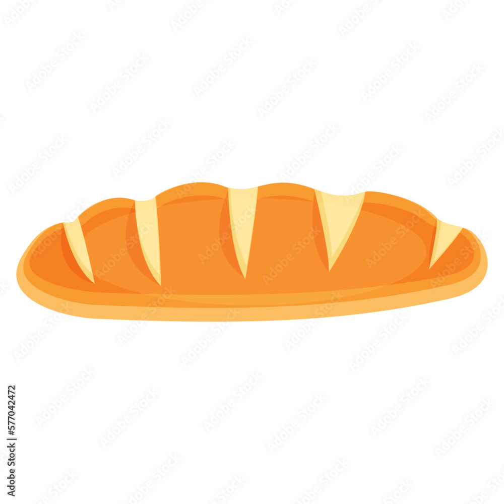 Vector cartoon image of a bakery product. Bread. Baking from flour. The concept of cooking and delicious food. An element for your design Vector cartoon image of a bakery product. Bread. Baking from flour. The concept of cooking and delicious food. An element for your design