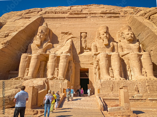 Abu Simbel, a rock in Nubia, two ancient Egyptian temples, the time of Ramses II