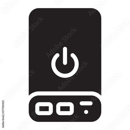 power bank glyph icon