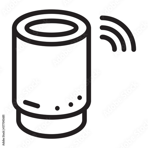 smart speaker line icon