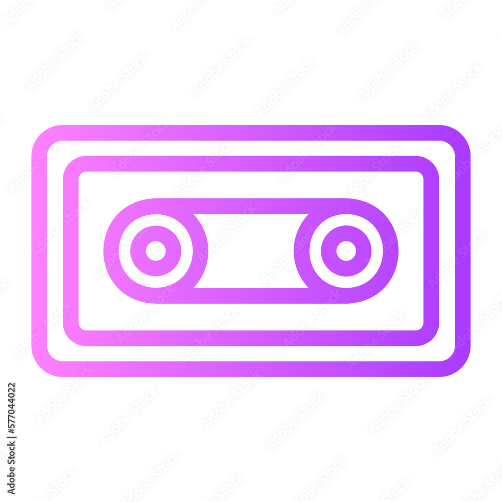 Obraz premium Cassete gradient icon
