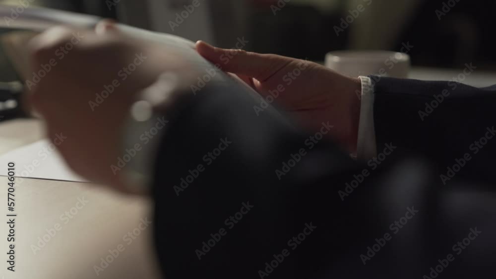 a man works with documents in the office a man works with documents in the office