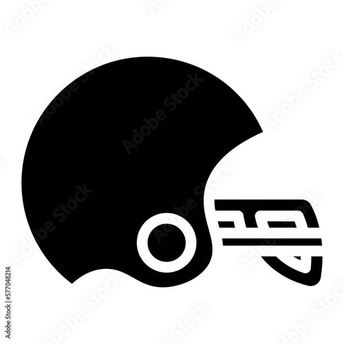 American football helmet glyph 