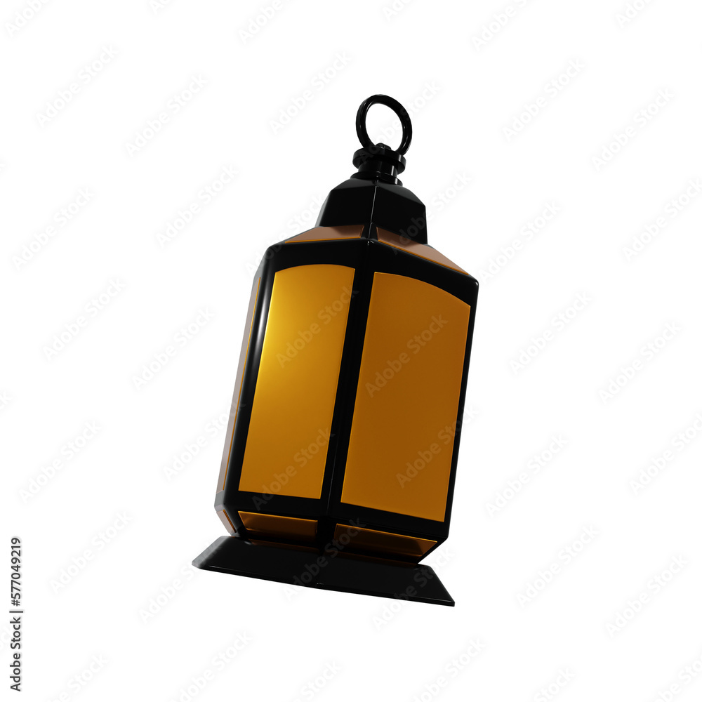 Obraz premium lantern decoration muslim ramadhan theme 3d illustration, icon,view render, hd, premium quality, alpha background, PNG format