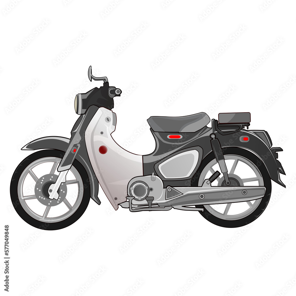 Obraz premium vintage design motorcycle isolated on transparent background illustration