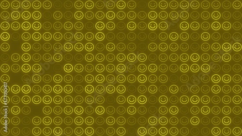Digital animation with flashing smiley face