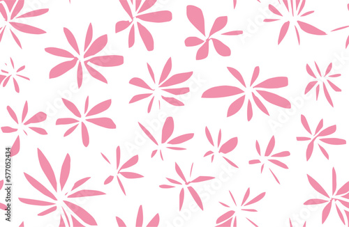 Floral brush repeat strokes seamless pattern background for fashion prints, wrappers, wallpapers, graphics, backgrounds and crafts decorative climbing flowers. tropical plants Sketchy print flowers