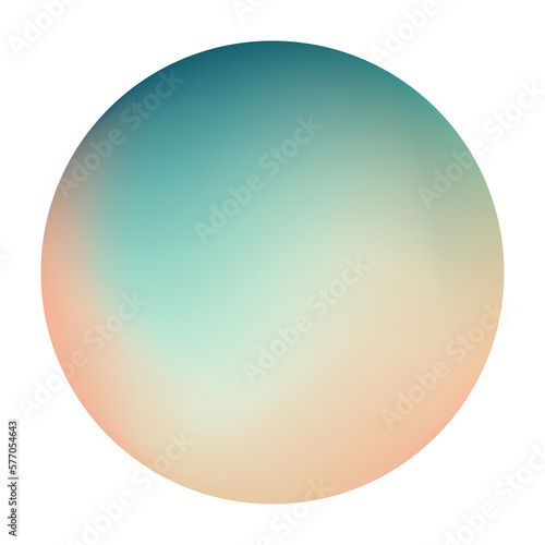 A holographic pastel-colored gradient sphere in green, and yellow. Vibrant gradient banner with bright glow gradient background. Vector Illustration