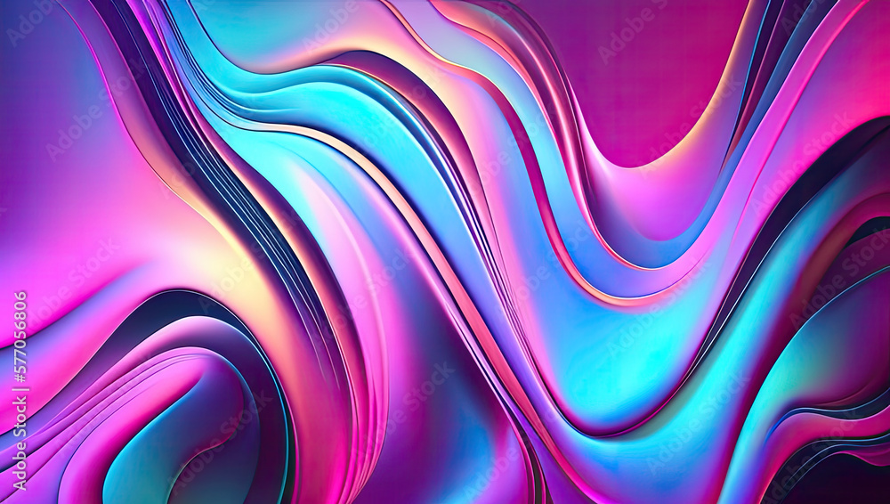 Holographic liquid background. Holograph color texture with foil effect.  Halographic iridescent backdrop. Pearlescent gradient for design prints.  Rainbow metal. Generative ai 23343434 Stock Photo at Vecteezy