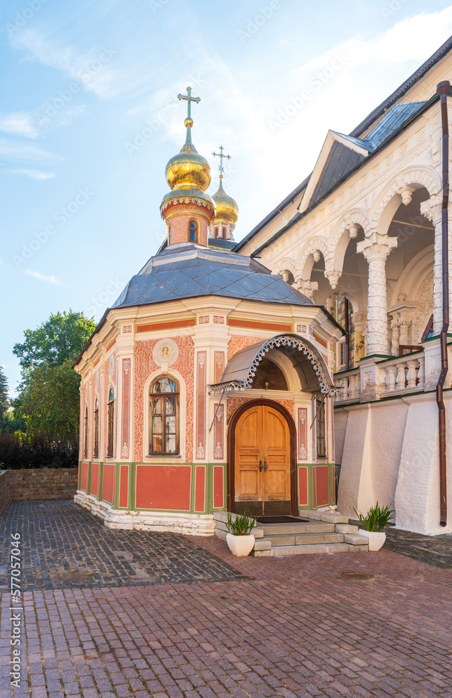 Sergiyev Posad, Russia. View of Mikheevskaya Church on the territory of the Trinity Lavra of St. Sergius.