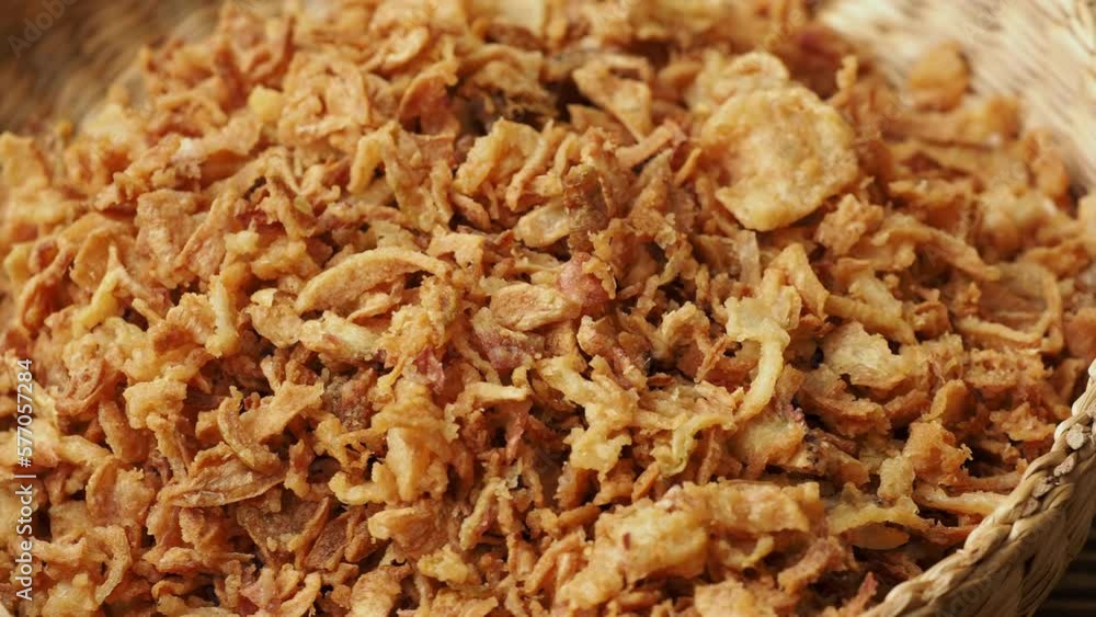 Healthy organic dry minced onion spice in a bowl Healthy organic dry minced onion spice in a bowl