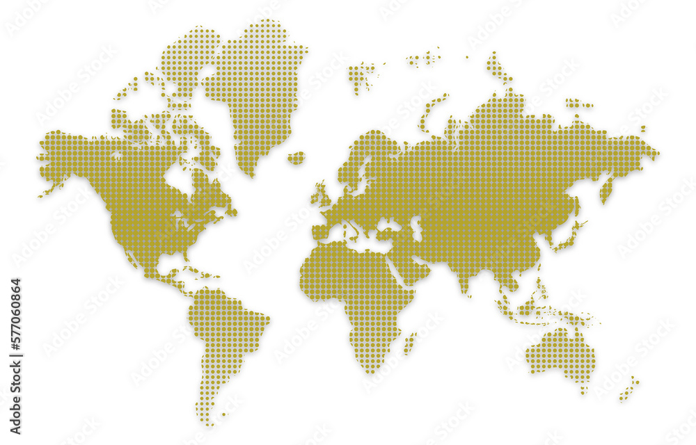 halftone map of the world