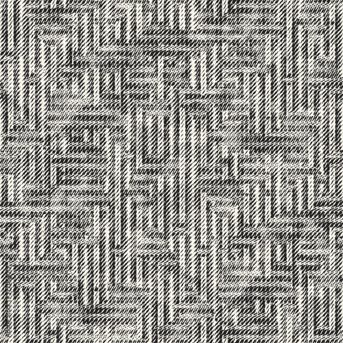 Monochrome Moiré Textured Maze Pattern