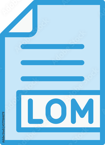 LOM Vector Icon Design Illustration