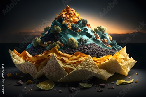 nachos created using AI Generative Technology