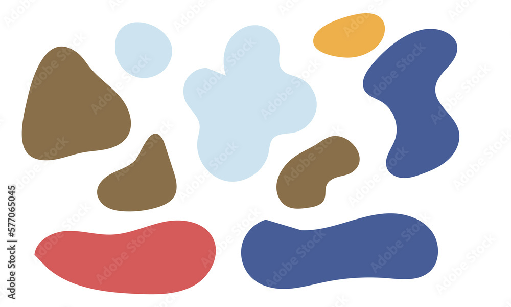 Vetor do Stock: Random shapes. Organic black blobs of irregular shape ...